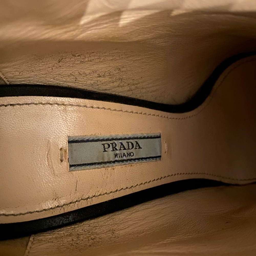 Prada Black Ankle Boots Suede Minimalist Design - Picture 4 of 9